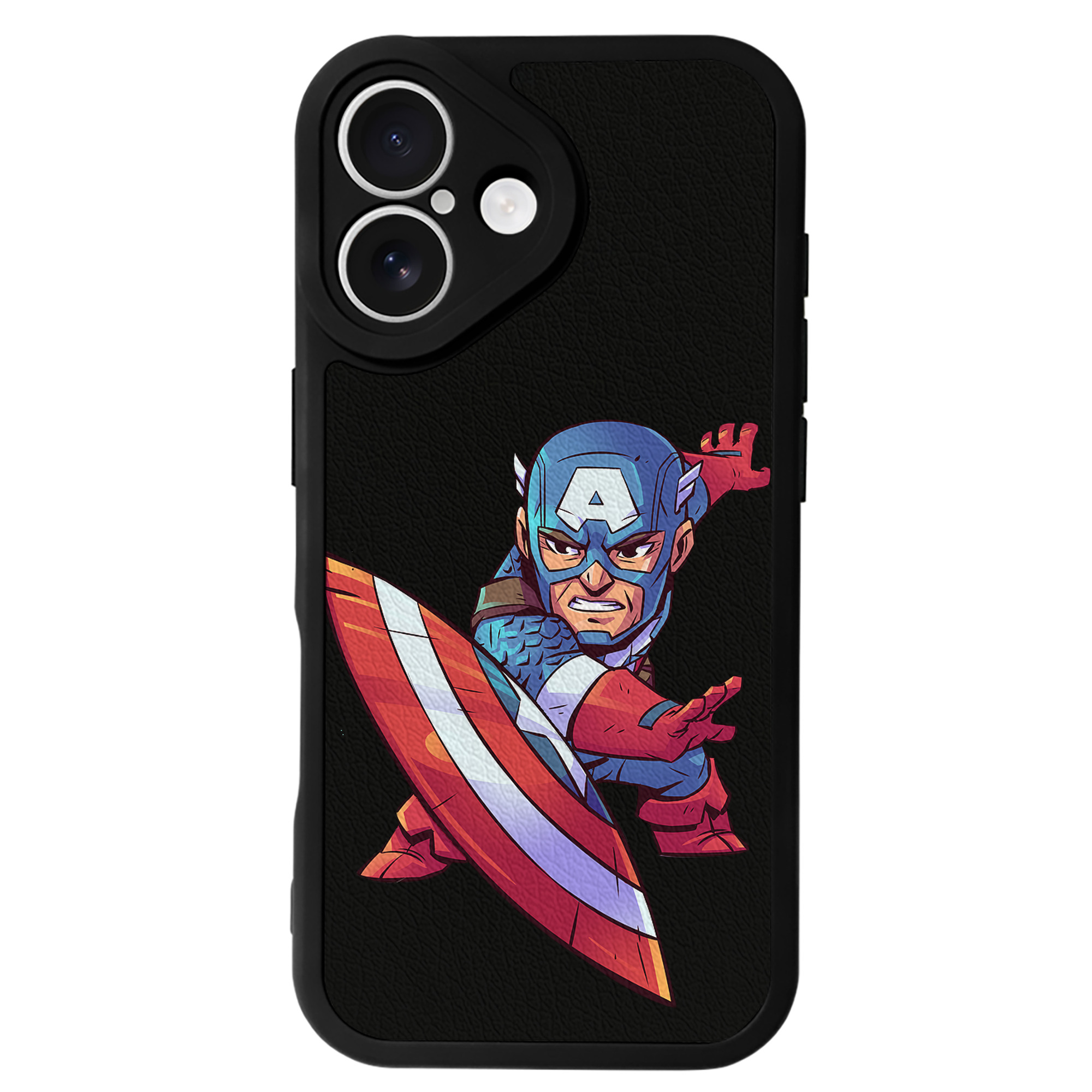 （画像用） アベンジャーズ The Avengers 【iPhone 16シリーズ対応】シリコンスマホケース（レザー調） 材質：シリコン